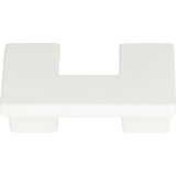 Atlas Homewares U Turn Knob 1 1/4 Inch (c-c) High White Gloss