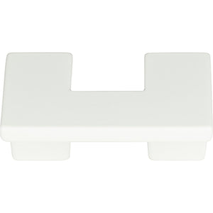 Atlas Homewares U Turn Knob 1 1/4 Inch (c-c) High White Gloss