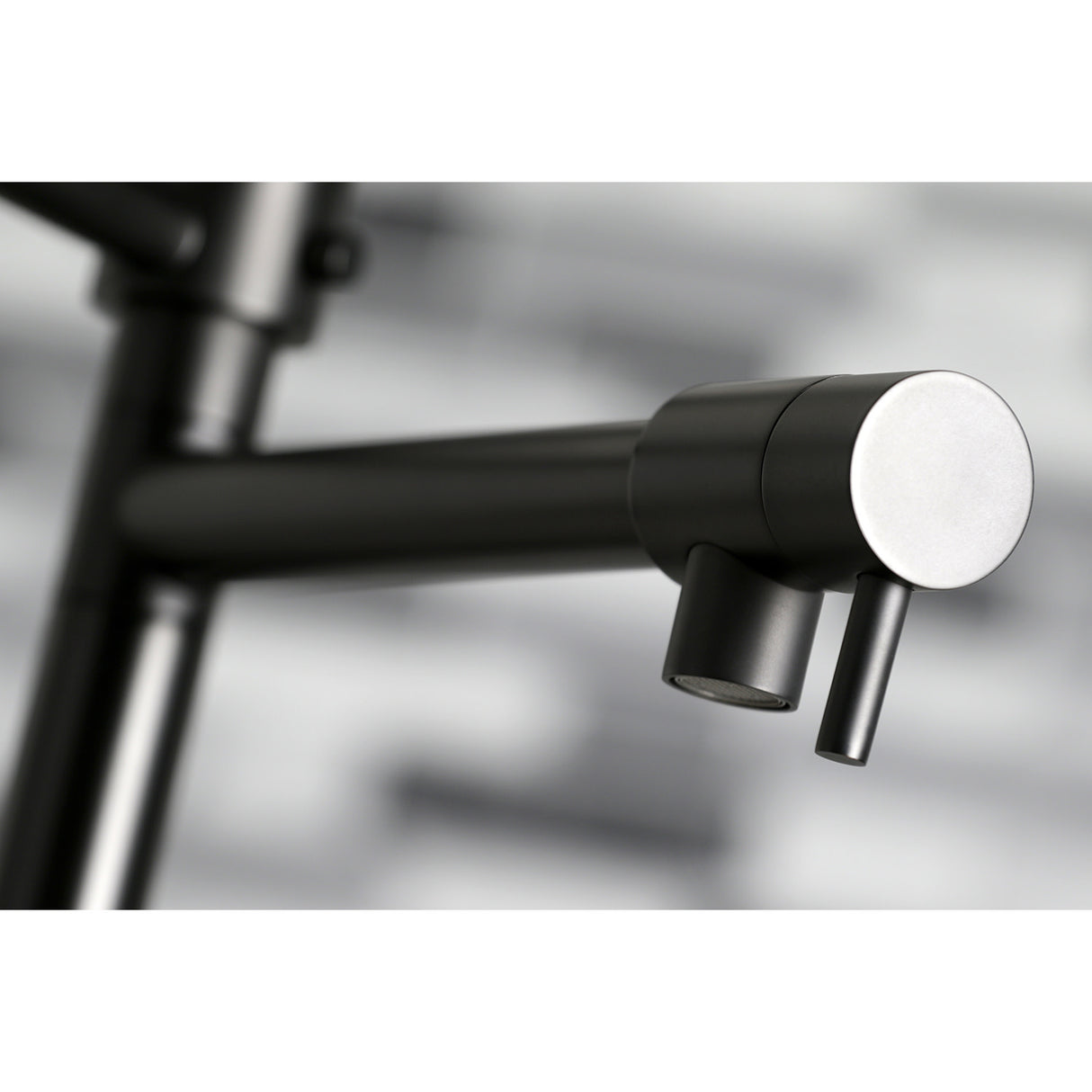 Gourmetier LS8500CTL Continental Single-Handle Pre-Rinse Kitchen Faucet, Matte Black