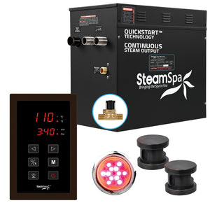 Raven Series 12kW QuickStart Steam Bath Generator Package in Oil Rubbed Bronze RVT1200ORB-A