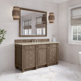 Bristol 60" Single Vanity Whitewashed Walnut, w/ 3 CM Tajnar Eclos Top