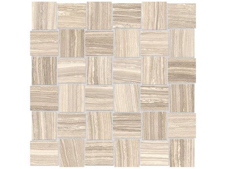Anatolia Tile 2X2 Basketweave Eramosa Sand Matte Porcelain Mosaics. 1 Sheet = .96 Sq. Ft. 4501-0086-0 (69-234) Sand Basketweave 2x2 - premium natural stone mosaic tile from Anatolia Tile, available at PoshHaus showroom in Keene, NH