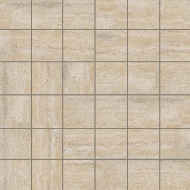 Veneto sand 12x12 porcelain mesh mounted mosaic tile NVENESAN2X2 product shot multiple tiles angle view