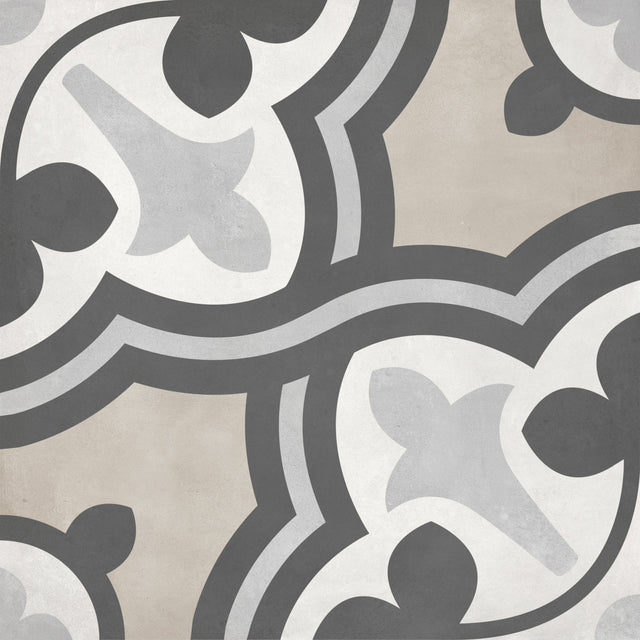 Anatolia Tile 8X8 Form Matte Sand Baroque Deco Porcelain Tile 60-321  - premium natural stone mosaic tile from Anatolia Tile, available at PoshHaus showroom in Keene, NH