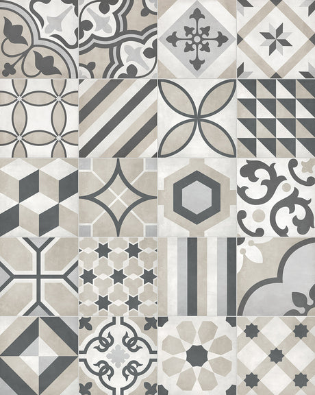 Anatolia Tile 8X8 Form Matte Sand Deco Blend Porcelain Tile 60-326  - premium natural stone mosaic tile from Anatolia Tile, available at PoshHaus showroom in Keene, NH