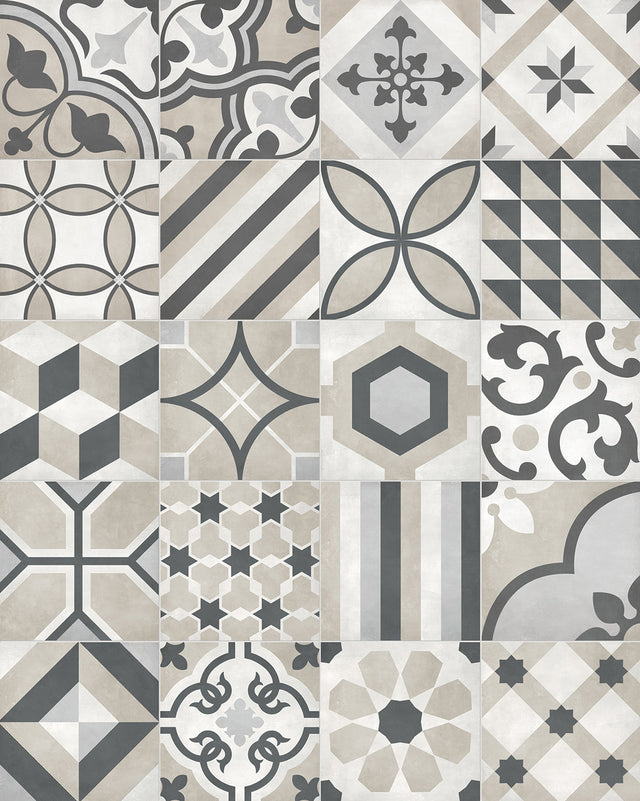 Anatolia Tile 8X8 Form Matte Sand Deco Blend Porcelain Tile 60-326  - premium natural stone mosaic tile from Anatolia Tile, available at PoshHaus showroom in Keene, NH