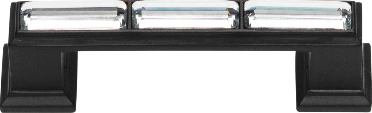 Atlas Homewares Legacy Crystal Pull 3 Inch (c-c) Matte Black