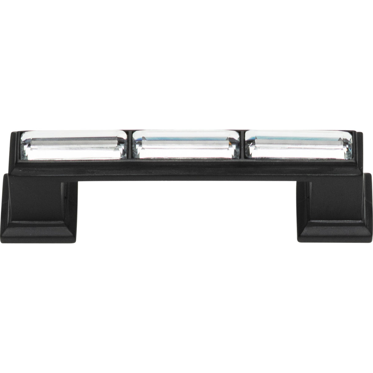 Atlas Homewares Legacy Crystal Pull 3 Inch (c-c) Matte Black