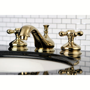 Kingston Brass KS1162AX 8 in. Widespread Bathroom Faucet, Polished Brass