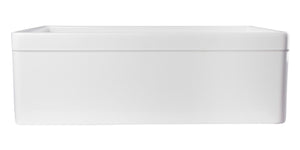 ALFI brand AB511-W White 30" Decorative Lip Apron Single Bowl Fireclay Farmhouse Kitchen Sink