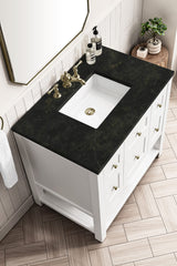 Breckenridge 36" Single Vanity, Bright White, w/ 3 CM Phantome Eclos Top