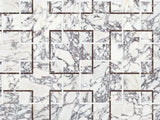Anatolia Tile Utopio Schema Orchid Honed W/ Polished Accents Natural Stone Waterjet Mosaic 5001-0381-0 Schema Orchid - premium natural stone mosaic tile from Anatolia Tile, available at PoshHaus showroom in Keene, NH