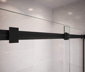 MAAX 136272-900-340-000 Duel 56-58 ½ x 70 ½-74 in. 8mm Bypass Shower Door for Alcove Installation with Clear glass in Matte Black