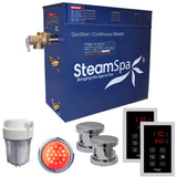 SteamSpa Royal 12 KW QuickStart Acu-Steam Bath Generator Package in Polished Chrome RYT1200CH