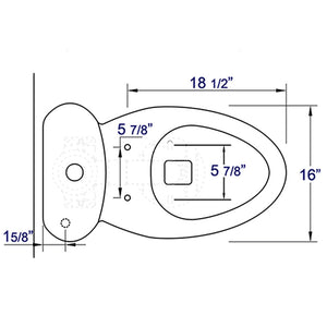 EAGO R-309SEAT Replacement Soft Closing Toilet Seat for TB309