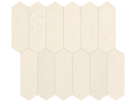 Anatolia Tile 2X6 Serene Ivory Picket Honed Limestone Mosaic 5001-0266-0 * 1 Sheet = .87 Sqft * Serene Ivory Picket 2x6 - premium natural stone mosaic tile from Anatolia Tile, available at PoshHaus showroom in Keene, NH