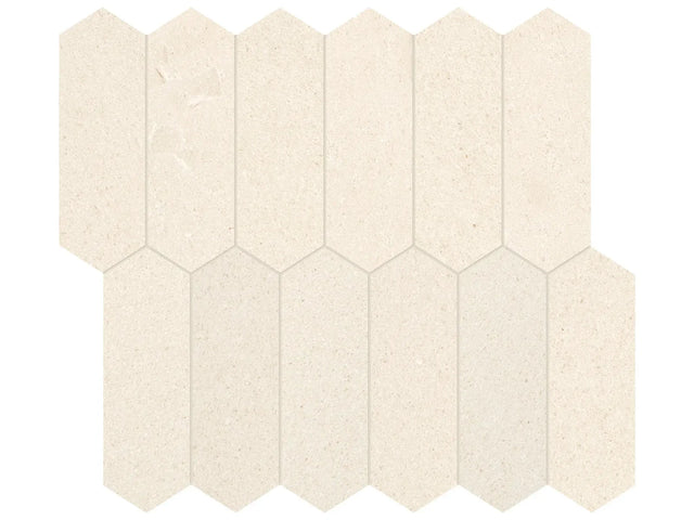 Anatolia Tile 2X6 Serene Ivory Picket Honed Limestone Mosaic 5001-0266-0 * 1 Sheet = .87 Sqft * Serene Ivory Picket 2x6 - premium natural stone mosaic tile from Anatolia Tile, available at PoshHaus showroom in Keene, NH