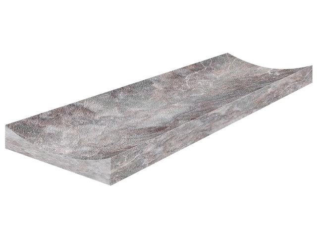 Anatolia Tile 4X12 Sereno Burgundy Fluto Honed Marble Tile 5000-0656-0 Sereno Burgundy Fluto - premium natural stone mosaic tile from Anatolia Tile, available at PoshHaus showroom in Keene, NH