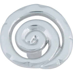 Atlas Homewares Scroll Knob 1 1/2 Inch Brushed Nickel