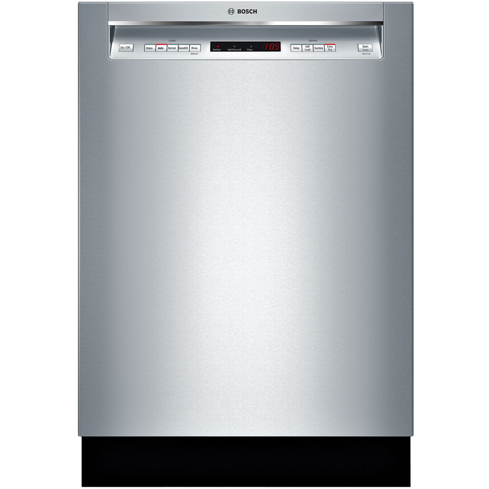 Bosch SHEM63W55N S300 24" Recessed Hndl Dishwasher, 44 dBA, 3rd Rack