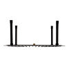 Matte Black Stainless Steel 20" Square Ultra-Thin Rain Shower Head