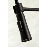 Gourmetier LS8670CTL Continental Single-Handle Pre-Rinse Kitchen Faucet, Matte Black