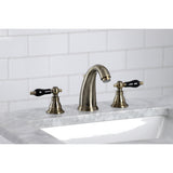 Kingston Brass KB983AKLAB Duchess Widespread Bathroom Faucet with Plastic Pop-Up, Antique Brass