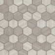 Silva oak hexagon 11.02X12.75 glass mesh mounted mosaic tile SMOT GLS SILVA6MM product shot multiple tiles angle view