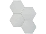Anatolia Tile 6" Hex Teramoda Silver Glossy 4000-0255-0 Silver Hexagon - premium natural stone mosaic tile from Anatolia Tile, available at PoshHaus showroom in Keene, NH