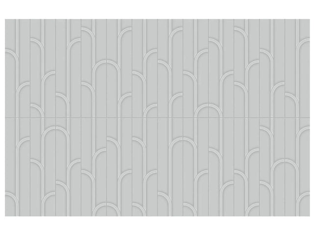 Anatolia Geometra 3X12 Ivy Silver Glossy Ceramic Wall Tile 4000-0304-0 Silver Ivy 3x12 - premium natural stone mosaic tile from Anatolia Tile, available at PoshHaus showroom in Keene, NH