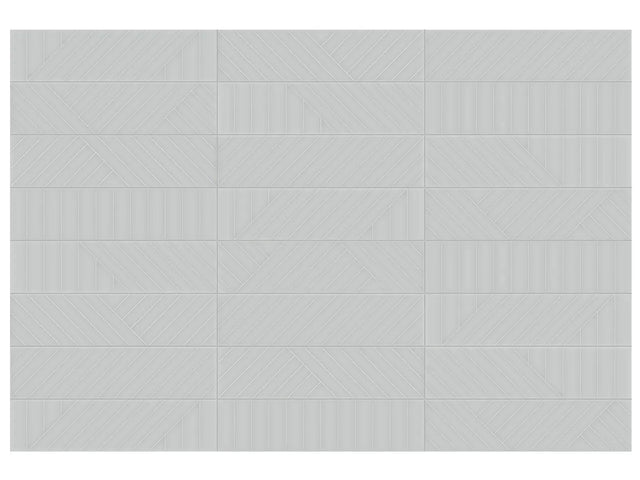 Anatolia Geometra 3X12 Maze Silver Glossy Ceramic Wall Tile 4000-0315-0 Silver Maze 3x12 - premium natural stone mosaic tile from Anatolia Tile, available at PoshHaus showroom in Keene, NH
