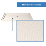 DreamLine Encore 36 in. D x 48 in. W x 78 3/4 in. H Bypass Shower Door in Brushed Nickel with Center Drain Biscuit Base Kit