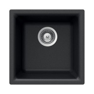 Hamat - SIO-1616B-BL - Granite Dual Mount Bar/Prep Sink, Black