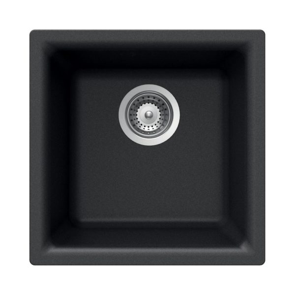 Hamat - SIO-1616B-BL - Granite Dual Mount Bar/Prep Sink, Black