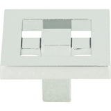 Atlas Homewares Nobu Square Knob 1 3/8 Inch Polished Chrome