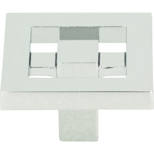 Atlas Homewares Nobu Square Knob 1 3/8 Inch Polished Chrome