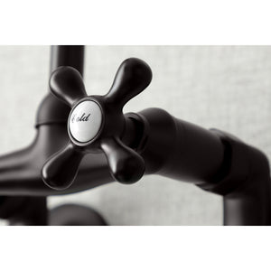 Kingston Brass KS214ORB Kingston Two Handle Wall Mount Kitchen Faucet, Oil Rubbed Bronze