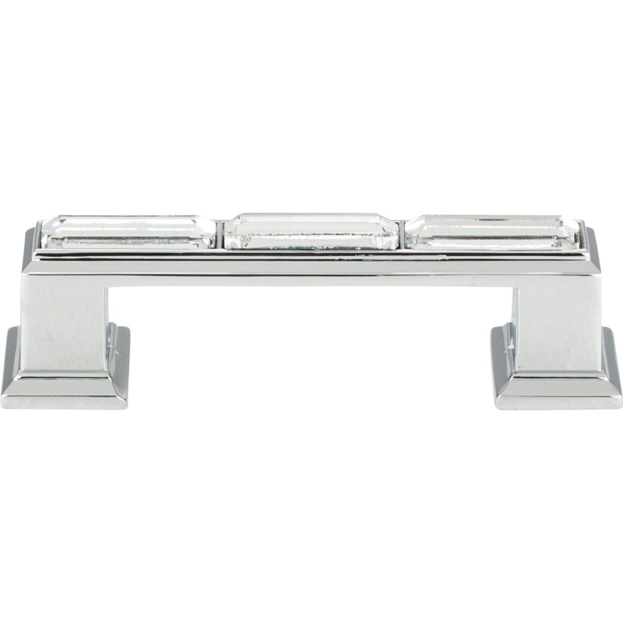 Atlas Homewares Legacy Crystal Pull 3 Inch (c-c) Polished Chrome