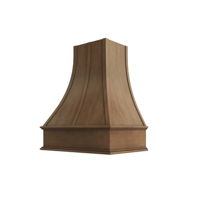 Shaker Kodiak Curved Hood with Strapping Flat Trim - 30" W x 30" H