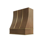 Shaker Kodiak Sloped Hood with Brass Strapping - 30" W x 36" H