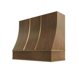 Shaker Kodiak Sloped Hood with Brass Strapping - 42" W x 36" H