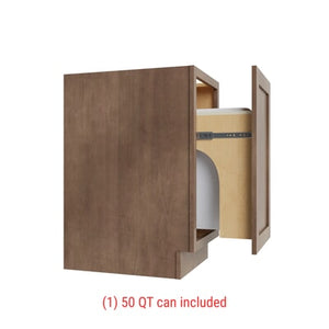 SK Trash Can Base w/ Full Ht Door -18" W w/ 1 Can