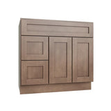 Shaker Kodiak Vanity Sink Base Left Drawer Stacking Cabinet - 36" W