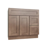 Shaker Kodiak Vanity Sink Base Right Drawer Stacking Cabinet - 36" W