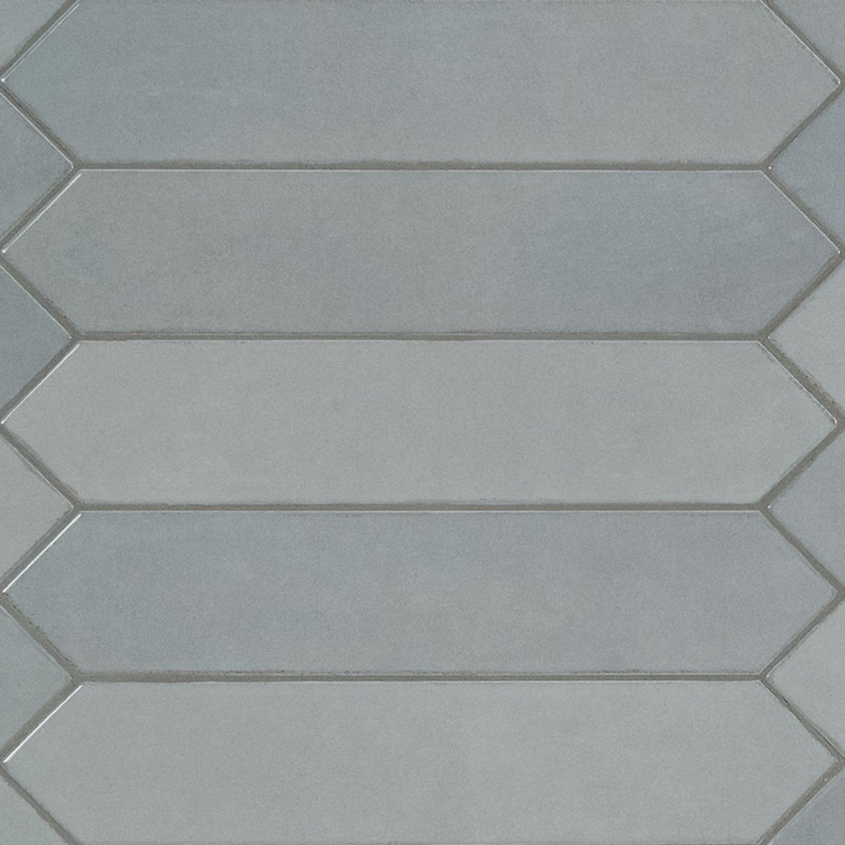 Renzo sky pickett 2.5x13 glossy ceramic blue wall tile NRENSKYPIC2.5X13 product shot multiple tiles angle view