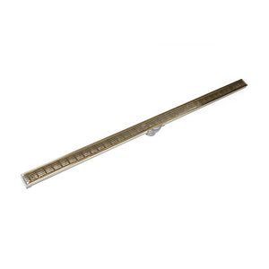 Infinity Drain S-LAG 3848  48" S-PVC Series Low Profile Complete Kit with 1 1/2" Wedge Wire Grate