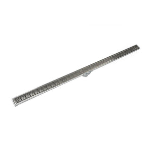 Infinity Drain S-LAG 3848  48" S-PVC Series Low Profile Complete Kit with 1 1/2" Wedge Wire Grate