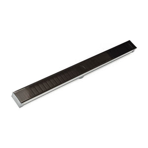 Infinity Drain S-LAG 6596  96" S-PVC Series Low Profile Complete Kit with 2 1/2" Wedge Wire Grate