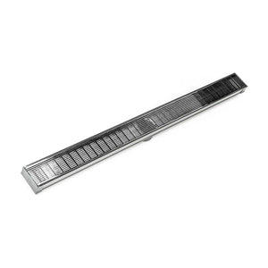 Infinity Drain S-LAG 6596  96" S-PVC Series Low Profile Complete Kit with 2 1/2" Wedge Wire Grate