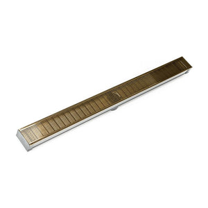 Infinity Drain S-LAG 6596  96" S-PVC Series Low Profile Complete Kit with 2 1/2" Wedge Wire Grate